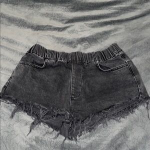 Forever 21 Charcoal Jean Stretch Shorts
